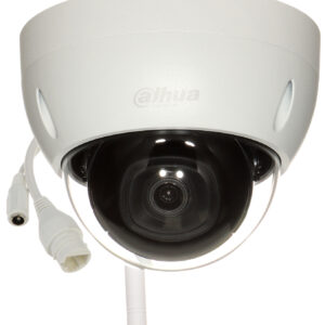 2MP Wi-Fi IP куполна камера с IR подсветка и вандалоустойчив корпус Надеждна и дискретна камера за външен монтаж – идеална за входове, сгради и офиси без нужда от кабели - IPCHDBW1230DESW- 0280B