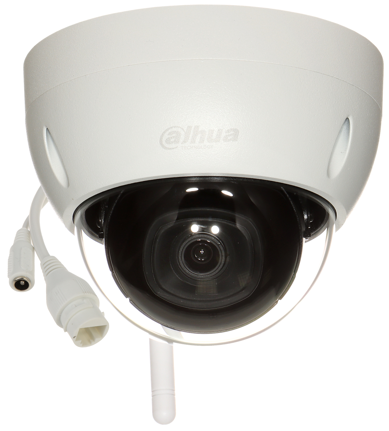 2MP Wi-Fi IP куполна камера с IR подсветка и вандалоустойчив корпус Надеждна и дискретна камера за външен монтаж – идеална за входове, сгради и офиси без нужда от кабели – IPCHDBW1230DESW- 0280B